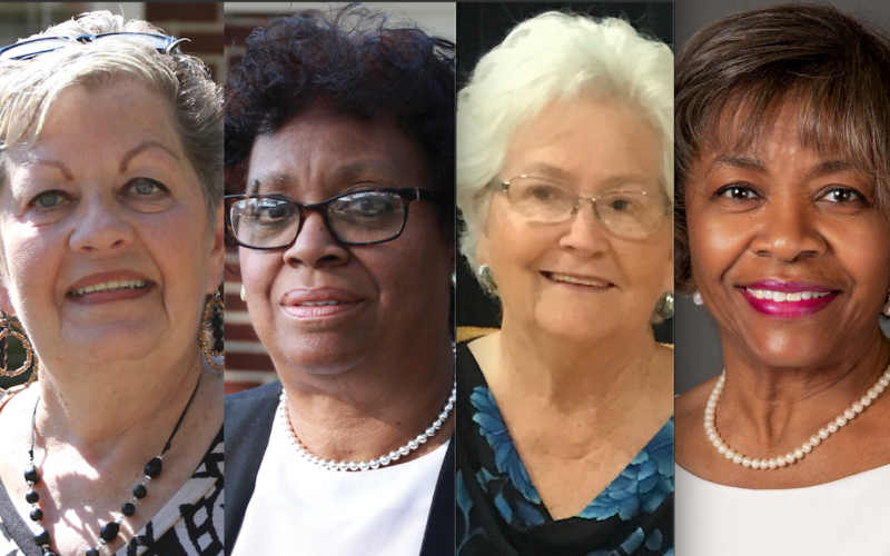 Bowman’s City Council has four women serving on the city’s council – (L-R) Mayor Roberta Rice and council members Henrietta Williams, Betty Jo Maxwell and Mary Clark. (Photos by Scoggins)