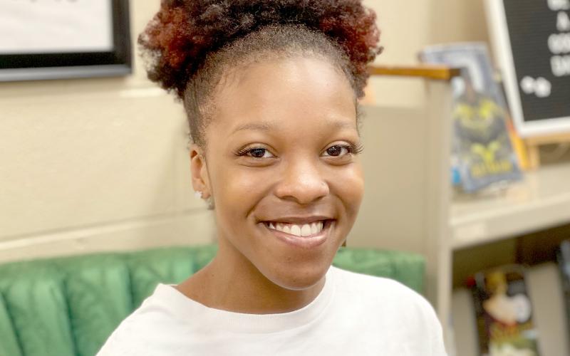 ECCHS senior Jamia Allen received a $25,000 scholarship from the Horatio Alger National Association of Distinguished Americans, Inc. (Photo by Dot Rutherford) 