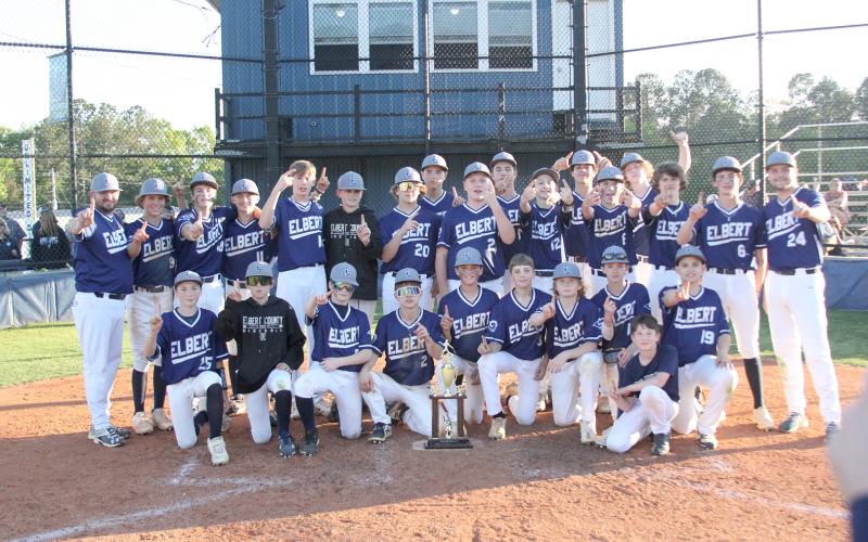 The Elbert County Middle School Rams baseball team won the Northeast Georgia Interscholastic Athletic Association Region Championship after defeating Stephens County 6-4 in the final game of a three-game series April 12.