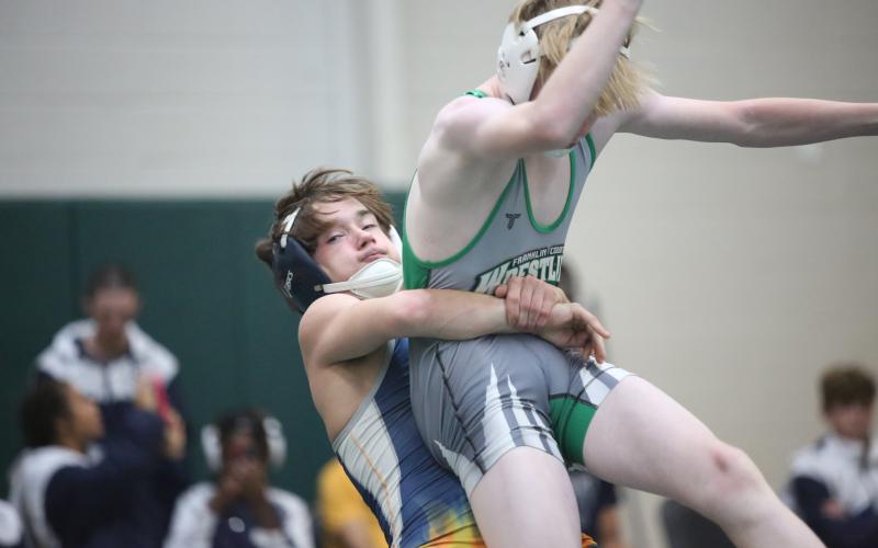 Cruz Floyd went undefeated during the Turkey Duals hosted by Franklin County Nov. 22. (Photo by Wells)