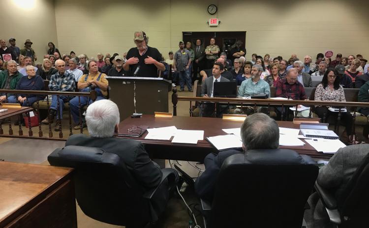 File photo from a court-ordered landfill hearing in March 2019.