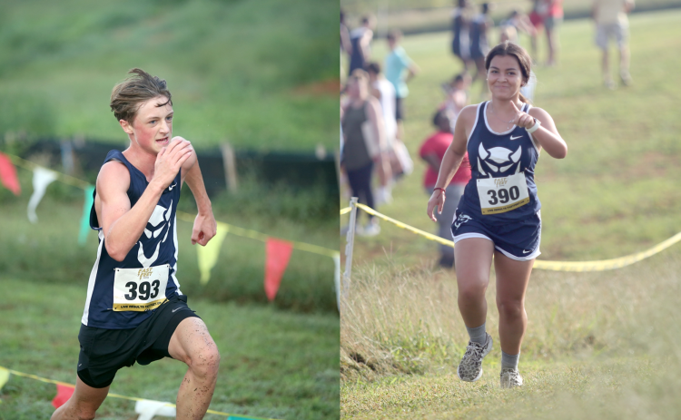 Ezra Adamson (left) finished 18th at the Morgan County Meet Sept. 13 while Carina Medellin (right) finished with a season best time (File photos by Wells)