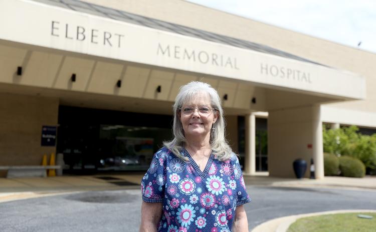 Elbert Memorial Hospital's Director Materials Management Arelia Lane retired March 29 after 45 years of working at Elbert Memorial Hospital. (Photo by Scoggins)