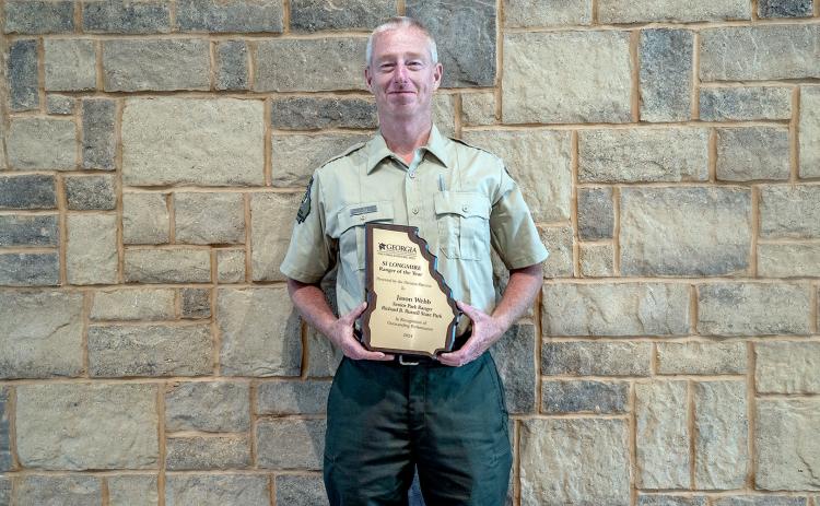 Elbert County's Jason Webb was named the Si Longmire Ranger of the Year for the Georgia State Parks and Historic Sites. 